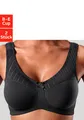 Nuance Soft-BH (Packung, 2 Stück) ohne Bügel, mit schickem Streifenmaterial, weiß+schwarz