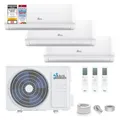 Kältebringer Multisplit Klimaanlage 3 Innengeräte - 27000 BTU - 7,9 kW - Inverter Klimagerät mit Heizfunktion, WiFi und App - sehr leise & energiesparend - Kühlen, Heizen, Lüften, Entfeuchten