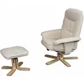 MCW Relaxsessel H56 mit Hocker Creme