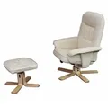RELAXSESSEL MIT HOCKER Beige