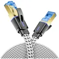 deleyCON deleyCON 10m CAT8 Flach Netzwerkkabel 40 Gbit/s, RJ45, Kupfer, Nylon, LAN-Kabel