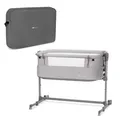 Kinderkraft Beistellbett NESTE UP, Babybetten, Kinderreisebett 2 in 1 9kg - grau