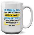 XL Tasse Papa Geschenk Vatertag von Tochter Vater Geburtstag Kaffeetasse