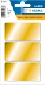 HERMA 15078 Vielzweck-Etiketten gold, 9 Stück, 34 x 67 mm, 3 pro Bogen, selbstkl