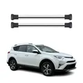Dachträger Grundtäger für Toyota RAV4 IV V 2012-2025 75kg Aluminium Silber 2 tlg