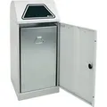 Wertstoffsammler 120l H900xB400xT380mm lichtgrau verzinkter Einsatz,o.Trethebel