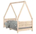 vidaXL Kinderbett, Jugendbett 80x160 cm Massivholz Kiefer
