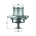 Thermostat Kühlmittel MAHLE TI 48 80D für Mercedes-Benz E