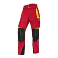 Forst- und Schnittschutzhose "FOREST" - S (89 lang) - rot/warngelb