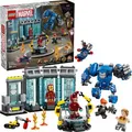 LEGO Marvel 76315 Iron Mans Labor: Halle der Rüstungen, ab 8 Jahre, 384 Teile
