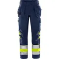 Fristads High Vis Green Handwerkerhose Kl. 1 2640 GPLU 131975 - warnschutz-gelb/marine - C152