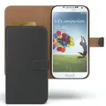 Tasche für Samsung Galaxy S4 Case Handy Wallet Schutz Hülle Cover Schwarz