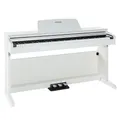 Fame DP-2000 E-Piano mit Hammermechanik, 88 anschlagdynamischen Tasten, 16 Klangfarben, 128-stimmiger Polyphonie, Aufnahme-Funktion, Twinova-Modus und Hall/Chorus-Effekten - Weiß