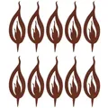 UNUS GARDEN Gartenstecker Gartenstecker Roststecker 10er Set braun 10 cm