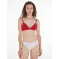 Tommy Hilfiger Swimwear Triangel-Bikini-Top TRIANGLE RP, mit Rippenstruktur rot L (40)