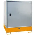 BAUER Südlohn BAUER Gefahrstoffschrank GS-3 für 4 x 200 Liter Fass, Gelborange, 468 Liter