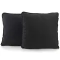 DYNMC you Sofakissen mit Füllung und Bezug - Sofakissen 40x40 cm - Couchkissen Schwarz 2er Set mit viel Füllung – OekoTex zertifizierte Zierkissen für Sofa & Couch