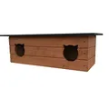 Katzenhaus 110x40 cm Katzenhütte Doppelt draußen Outdoor Winterfest isoliert aus Holz 8581