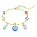 Swarovski Gema Armband, Verschiedene Schliffe, Schwingende Kristalle, Mehrfarbig, Goldlegierungsschicht