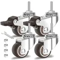 Möbel Lenkrollen Gummi Transportrollen Bremsen 25mm 4 Stück 40kg Tragkraft
