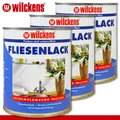 Wilckens 3 x 750 ml Fliesenlack seidenglänzend weiß Küche Bad WC