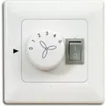 Wandschalter / Stufenschalter für Deckenventilator mit Licht - Unterputz - Weiß