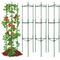 4er-pack Tomatenkäfige Für Den Garten, 63 Zoll Tomaten-spalier-pflanzenpfahl-unterstützung, Stapelbarer Hoher Pflanzenstützkäfig, Für Hochbeete, Gemüse, Blumen Und Kletterpflanzen - Vevor