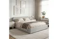 IDIMEX Polsterbett MARINI, Bett 140x200 cm mit Lattenrost Doppelbett mit Kopfteil Stoffbezug grau