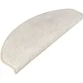 KARAT Velours-Stufenmatte Sundae Selbstklebend Halbrund Creme 23,5 x 65 cm