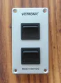 Schalter 2er Panel silber, Votronic für 12 V  801304r NEU