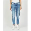 GANG Relax-fit-Jeans 94AMELIE CROPPED aus robustem Gabardine Stretch blau 31
