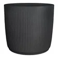 Scheurich Linetto 30, Pflanzgefäß/Blumentopf/Pflanzkübel, rund, Farbe: Stony Black, hergestellt mit recyceltem Kunststoff, 10 Jahre Garantie, für den Außenbereich