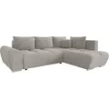 MIRJAN24 Ecksofa Forrest, mit Schlaffunktion und Bettkasten, L-Form Sofa (Velo 633, Ecksofa: Rechts) - Grau