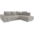 Mirjan24 Ecksofa, Grau, Textil, 5-Sitzer, Ottomane rechts,L-Form, 290x183 cm, Wohnzimmer, Sofas & Couches, Wohnlandschaften, Ecksofas
