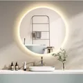 HOKO Wandspiegel Rund 60cm LED Badspiegel Beleuchtung,mit Touch Schalter+Memory Funktion+Licht Wechsel 2700-6500K Warmweiß-Kaltweiß-Neutral