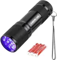 Lepro LED UV Schwarzlicht Taschenlampe mit 9 LEDs Mini UV Lampe Ultraviolettes