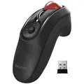 ELECOM Relacon M-RT1DRBK Handheld-Trackball-Maus, Daumensteuerung, 2,4 GHz, kabelloses ergonomisches Design, 10-Tasten-Funktion mit reibungsloser Verfolgung, Windows11, MacOS