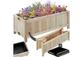 tectake Hochbeet Pflanzenkasten Blomster, klappbar, 30l, inkl. Folie, 70x30x25cm, klappbar