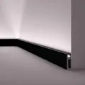 NOEL & MARQUET NMC IL10 Black WALLSTYL Sockelleiste bereits,ackiert Indirekte Beleuchtung 2 m 200 cm x 2,3 cm x 8 cm Schwarz