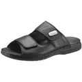 Rieker Pantolette, Sommerschuh, Schlappen, Klettschuh, mit zwei Klettverschlüssen schwarz 45