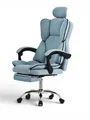 Ergonomischer Bürostuhl höhenverstellbar Chefsessel mit Kopfstütze Drehstuhl