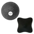 Faszienball 6eckig schwarz + 8cm Faszienball | Massageball Selbstmassage Ball