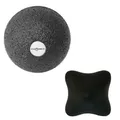 Faszienball 6eckig schwarz + ø 10cm Faszienball | Massageball Selbstmassage Ball
