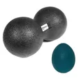 Sporttrend 24® Faszienball Duoball 12cm + Grip Ball blau | Massage Selbstmassage