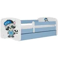 Kocot Kids Kinderbett Babydreams Waschbär 140x70 cm ohne Matratze in blau - Blau