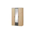 Kleiderschrank 3-türig   ¦ holzfarben ¦ Maße (cm): B: 120 H: 196 T: 53.5