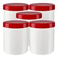 Caesar & Loretz GmbH SALBENKRUKE weiß 250 g m.Schraubdeckel rot 5 St