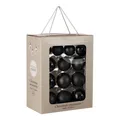 Mica Decorations Weihnachtsbaumkugeln-Set - 26 Stück - Ø7 cm - Schwarz