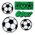 Mono-Quick 80003 Fußball Set Groß Applikation, Bügelbild, Patch, Aufkleber, Schultüte