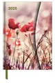 N NEUMANNVERLAGE - Flowers 2025 Diary, 16x22cm, Taschenkalender mit Magnetverschluss und Lesebändchen, Tasche für Visitenkarte, Jahres- und ... internationales Kalendarium: Magneto Diary